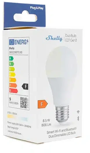 SHELLY Duo Bulb Gen3 E27 LED Bulb