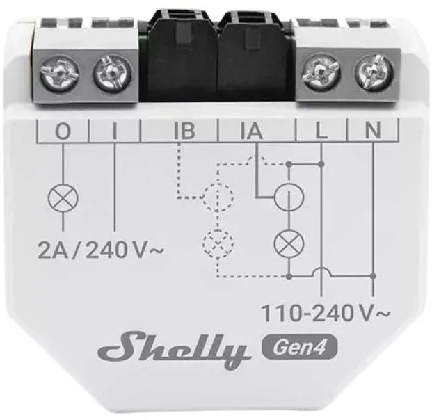 Shelly EM Gen4 išmanus dviejų kanalų elektros energijos matuoklis