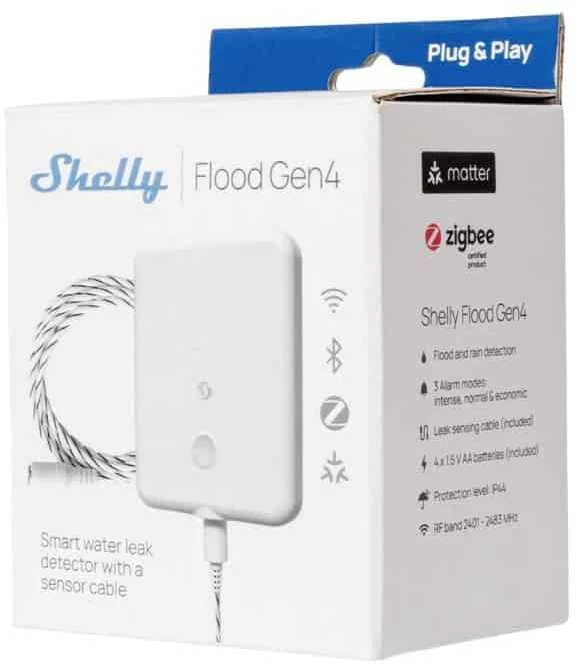 Shelly Flood Gen4 Multiprotocol išmanusis vandens nuotėkio sensorius