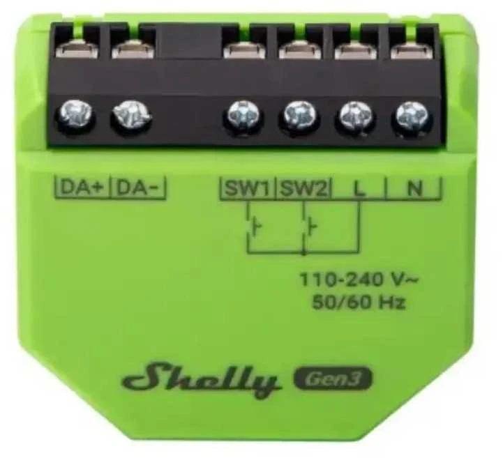 Shelly GEN3 DALI dimeris pagrindinis valdiklis (Wifi, Bluetooth)