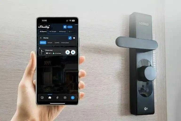 Shelly Group LOQED išmanioji durų spyna (WiFi / BT) - juoda