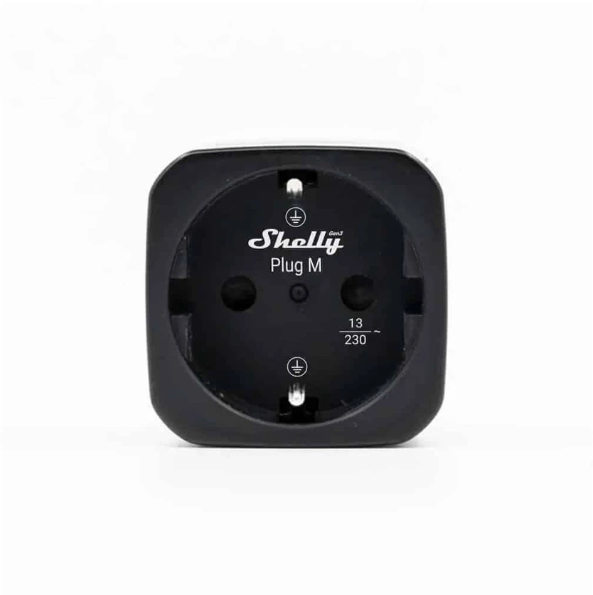 Shelly Plug M Gen3 - 4 vnt. išmanių Wi-Fi Matter kištukinių lizdų su galios matavimu (juodas)