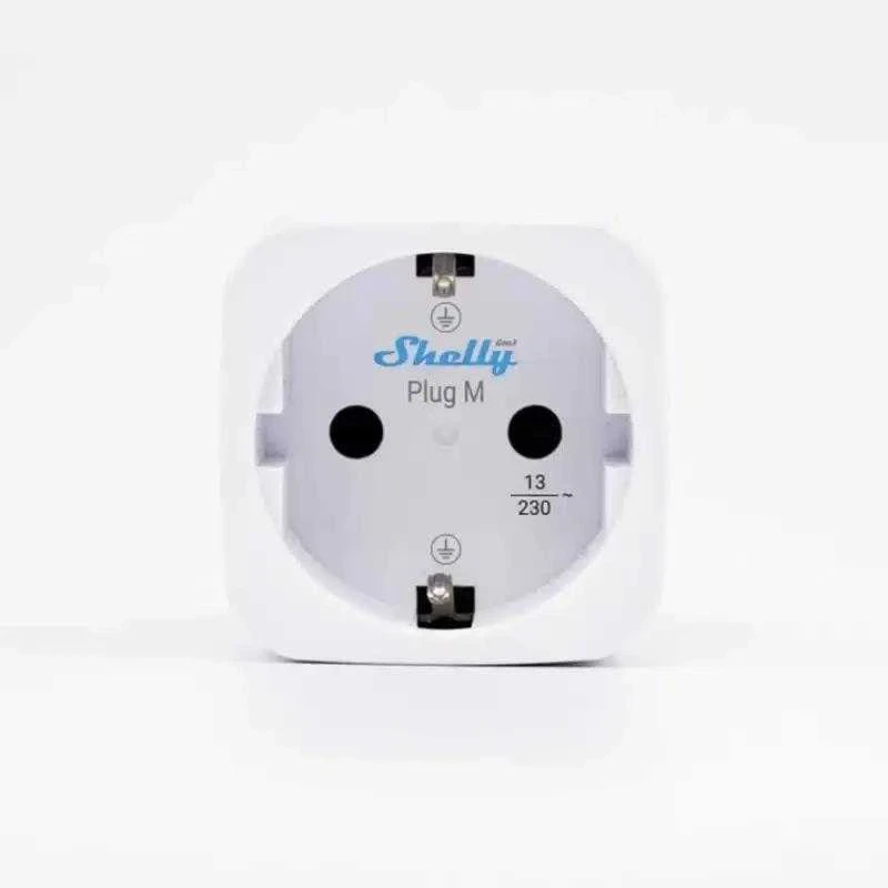 Shelly Plug M Gen3 – išmanusis Wi-Fi Matter kištukinis lizdas su galios matavimu (baltas)
