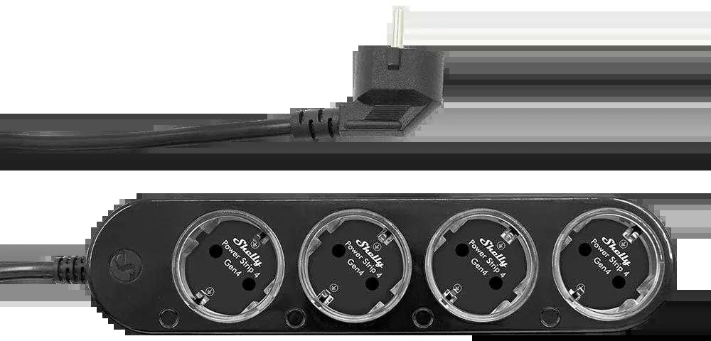 Shelly Group Išmanus maitinimo blokas Shelly Power Strip 4 Gen4, juodas
