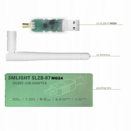 SMLIGHT SLZB-07 MG24 USB Zigbee kordinatorius