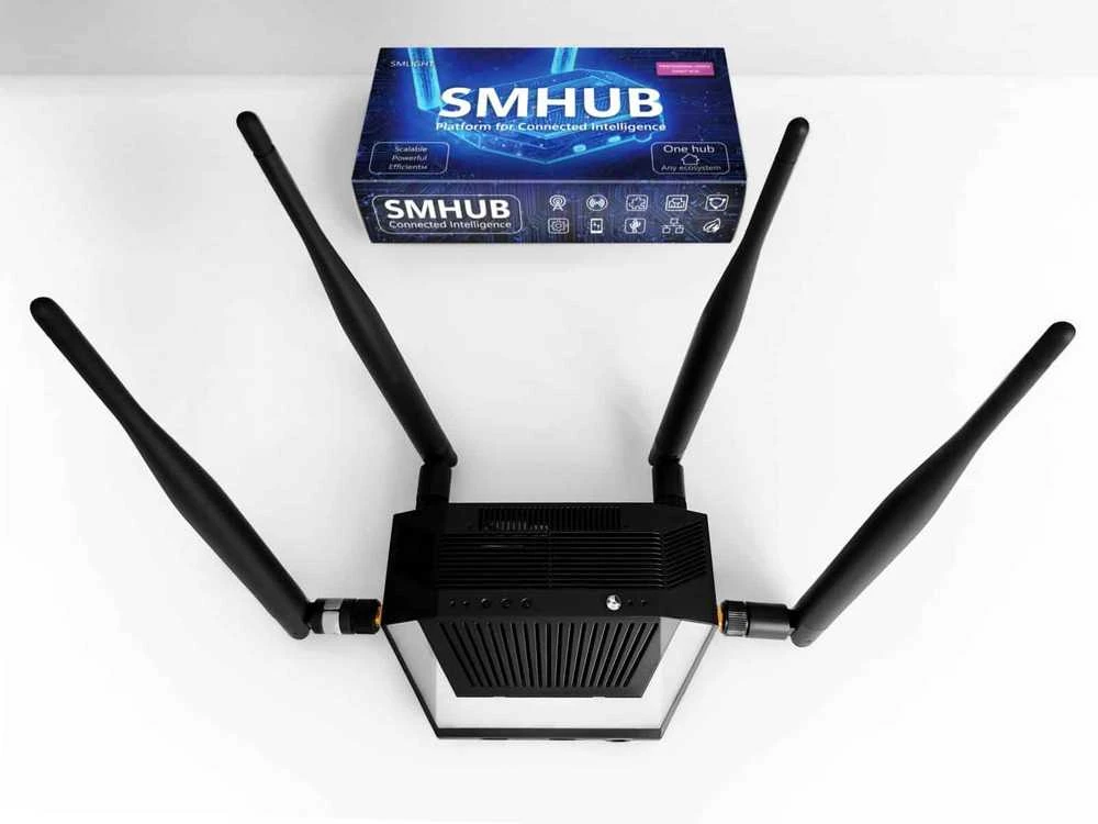 SMLIGHT SMHUB Premium – Multi-Radio Smart Home Hub, Zigbee, Thread, Wi-Fi, Bluetooth, Z-Wave, 4G/LTE, IR, Ethernet, Matter centralė
