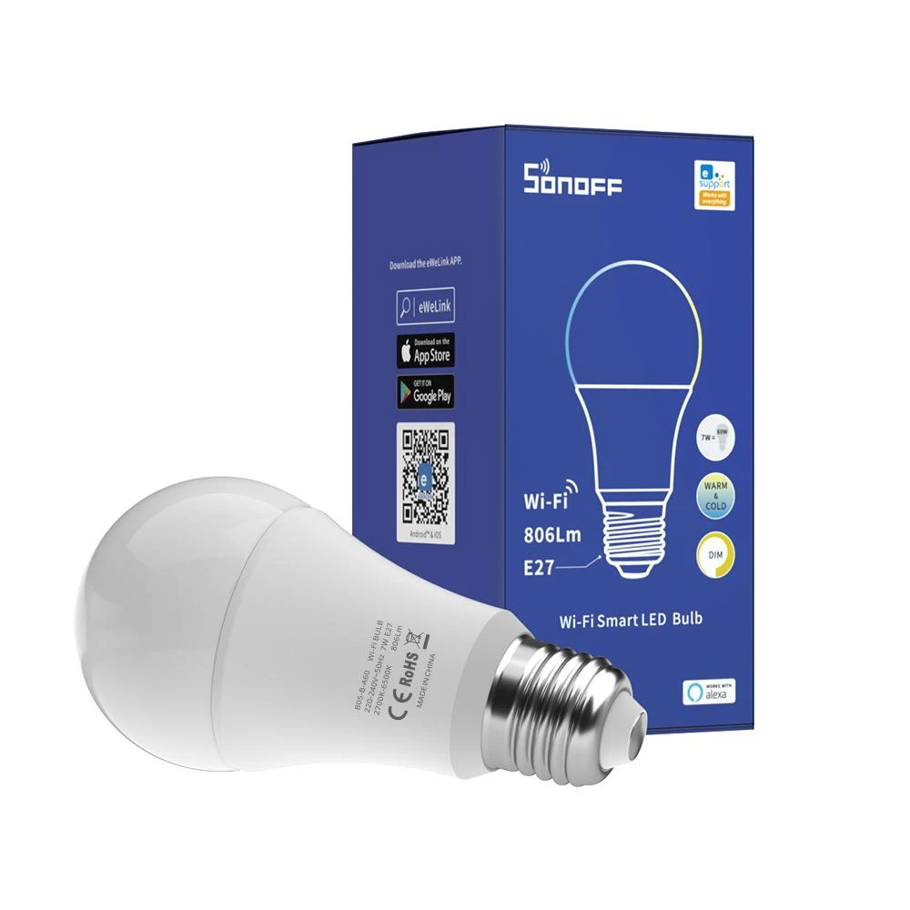 Sonoffas Išmanioji Balta LED lemputė Sonoff B02-B-A60