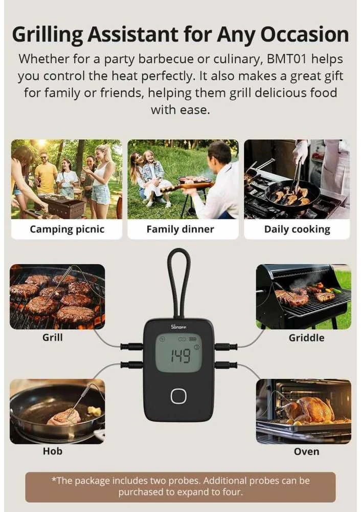 Sonoff BMT01 BBQ išmanusis Bluetooth termometras