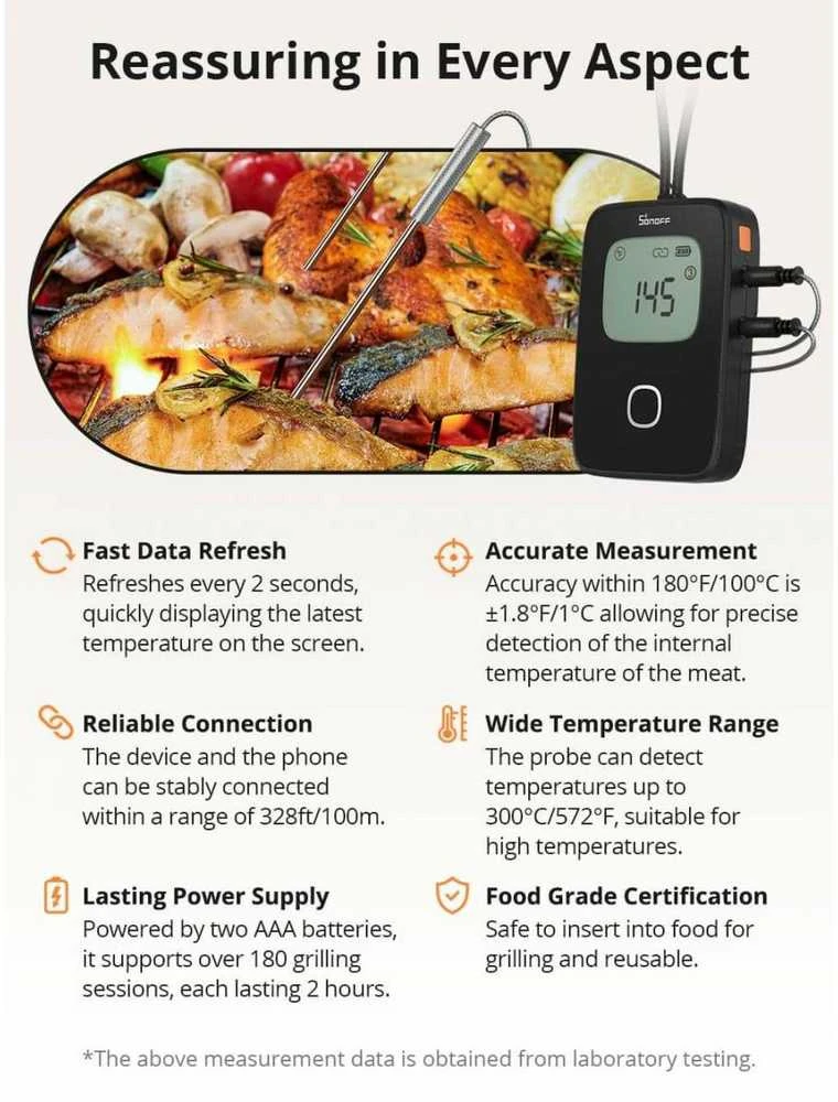 Sonoff BMT01 BBQ išmanusis Bluetooth termometras