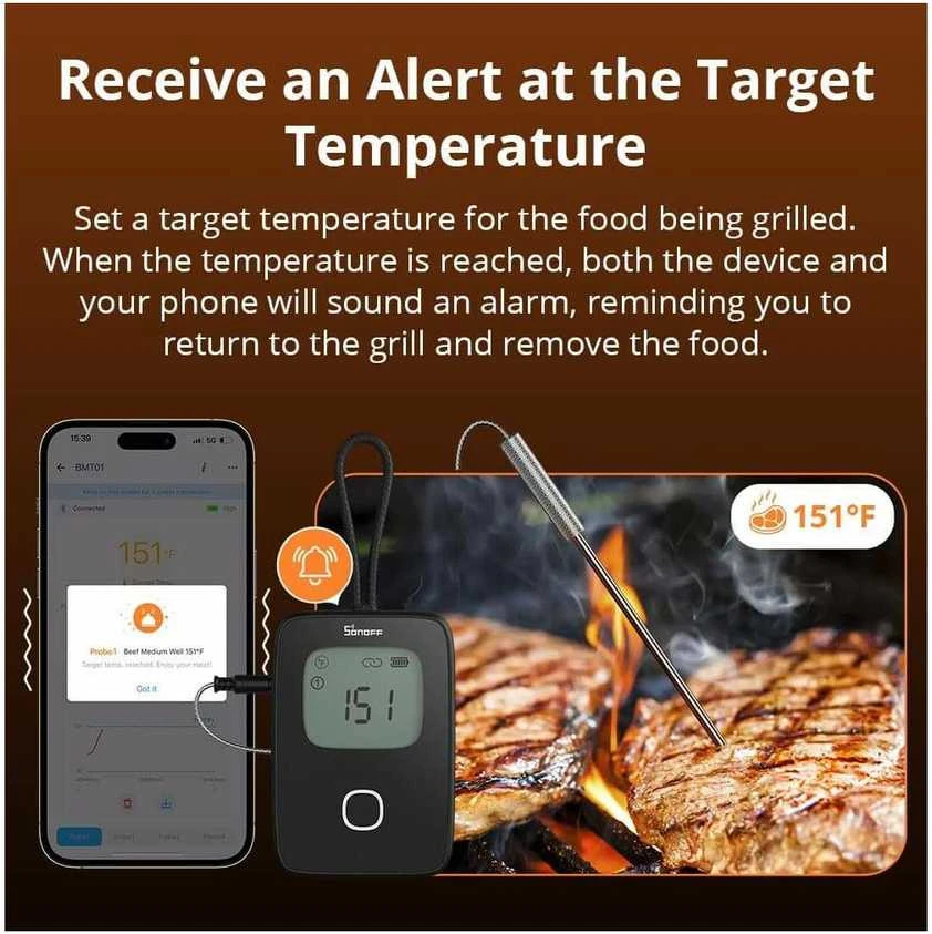 Sonoff BMT01 BBQ išmanusis Bluetooth termometras