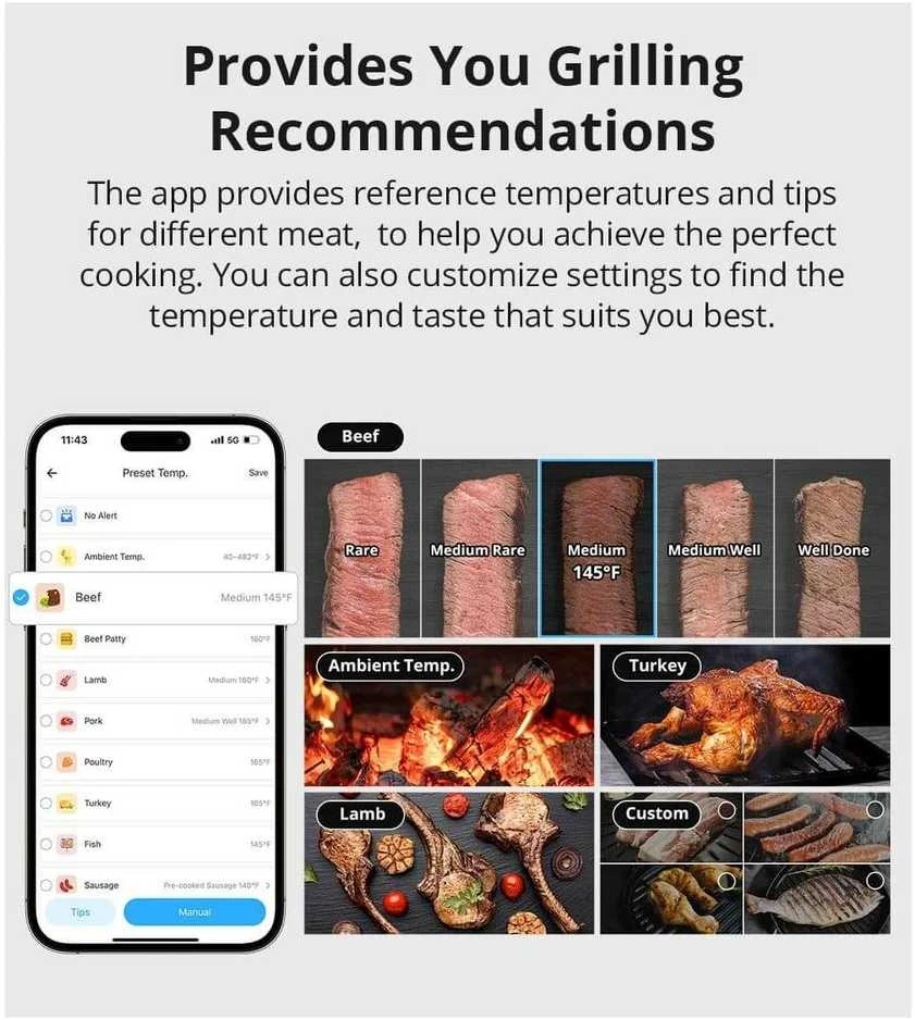 Sonoff BMT01 BBQ išmanusis Bluetooth termometras