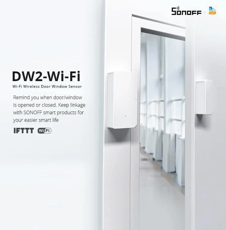 Sonoff dw2 durų ir langų magnetas sensorius