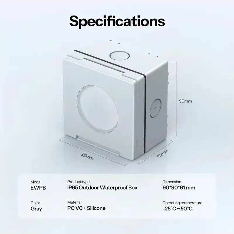 SONOFF EWPB Fusion Serijos laukinė dėžutė IP65