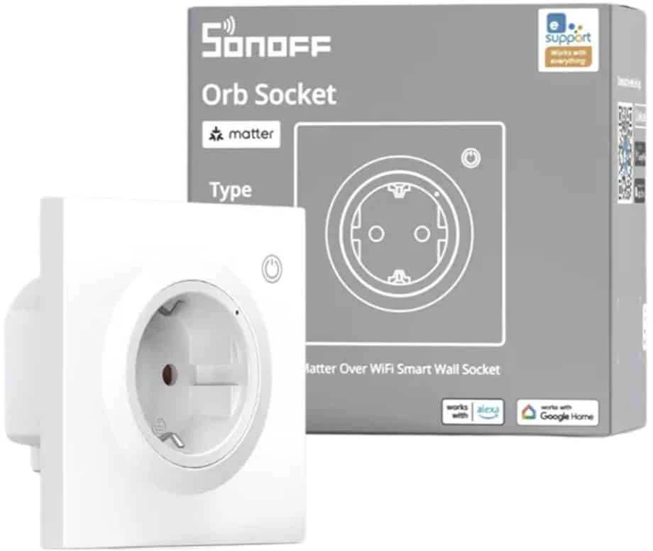 „Sonoff WS01TPF-E“ išmanusis sieninis WiFi lizdas (F tipo)