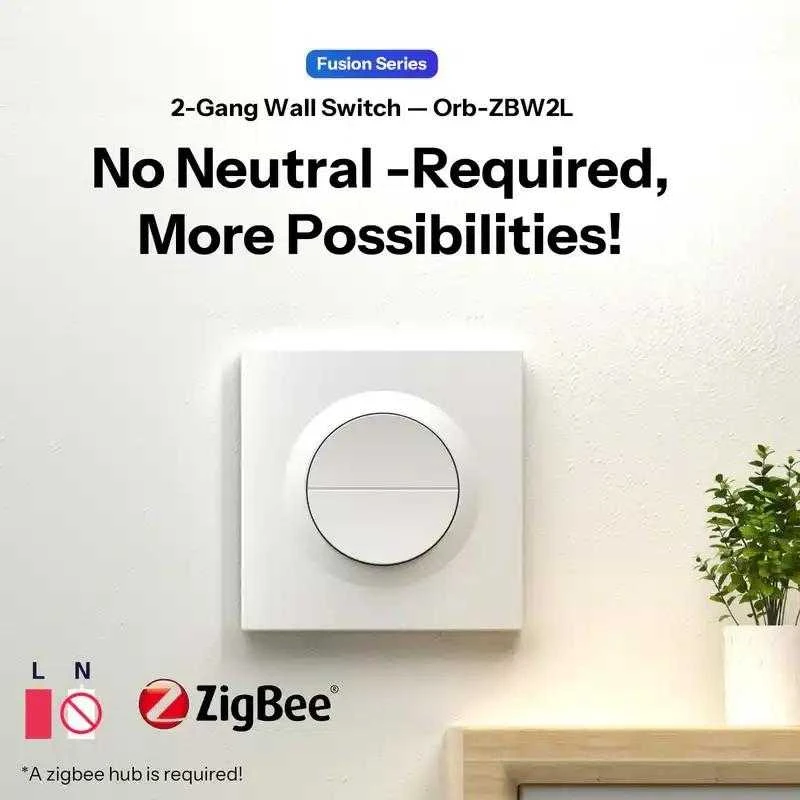 SONOFF MINI-ZB2GSL-E ZigBee dviejų kanalų sieninis jungiklis be nat.