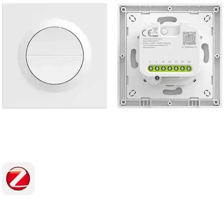 SONOFF MINI-ZB2GS-E ZigBee dviejų kanalų sieninis jungiklis.