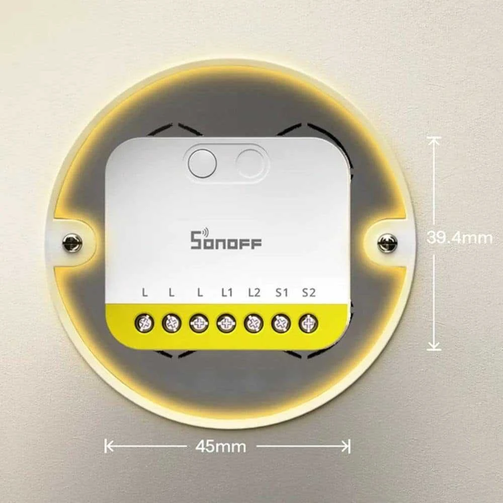 Sonoff Mini Duo-L 2 kanalų Zigbee 3.0 išmanioji relė (be nulio)
