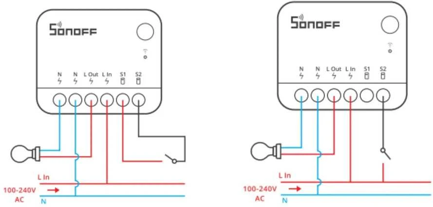 Sonoff Mini Extreme Dim išmanusis 1 kanalo Wi-Fi dimeris, Matter