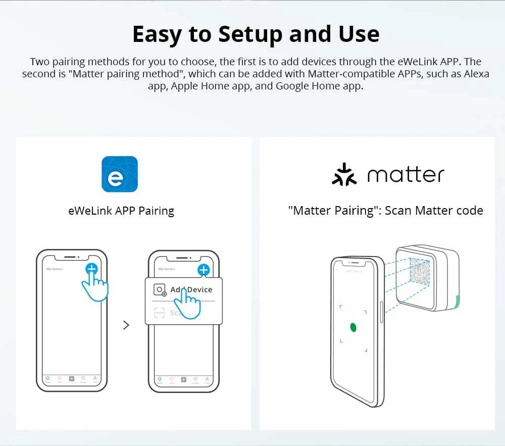 Sonoff MINI R4M Wifi relė suterinama su Matter (MINIR4M)