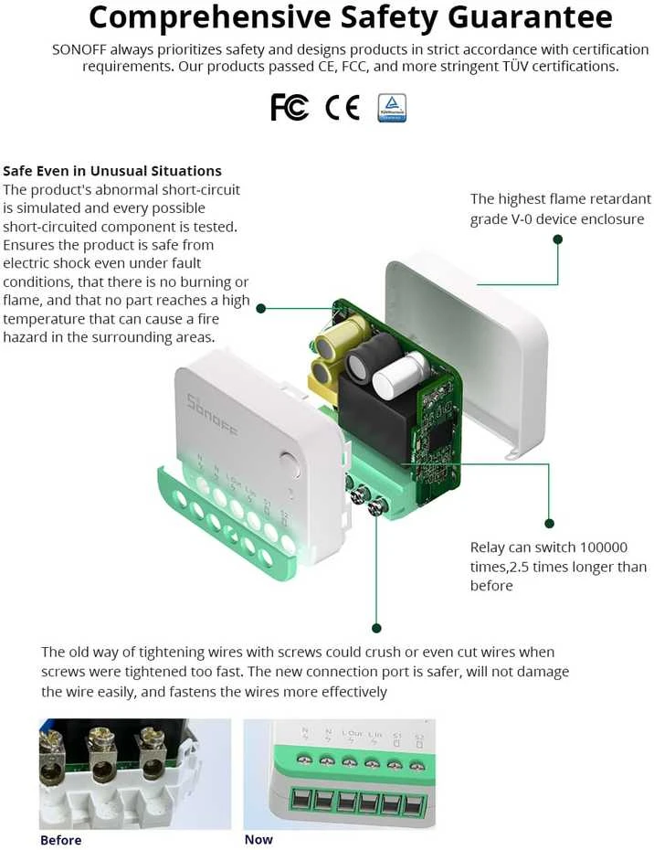 Sonoff MINI R4M Wifi relė suterinama su Matter (MINIR4M)