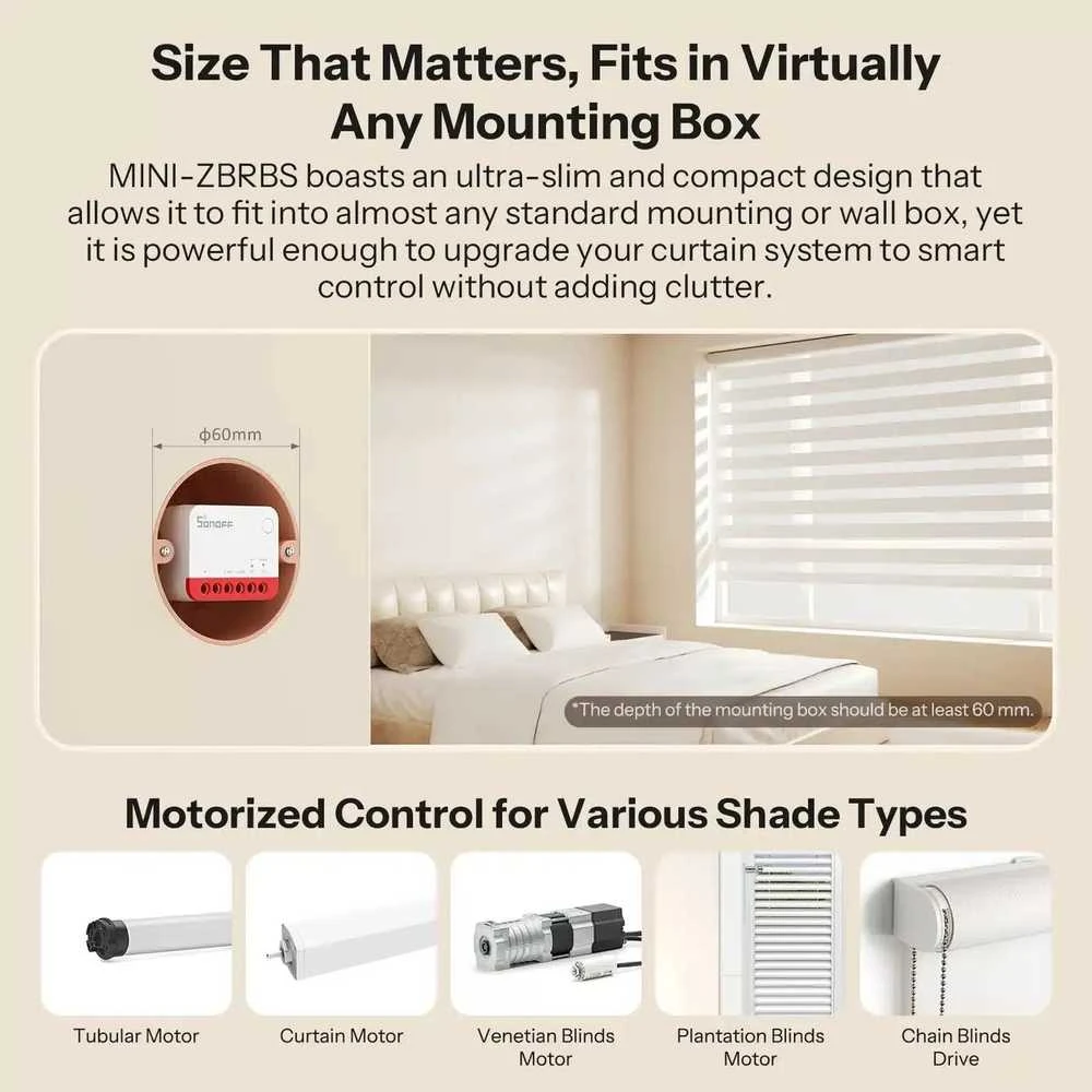 Sonoff MINI-ZBRBS išmanusis „ZigBee“ mini jungiklis
