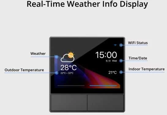Išmanusis jungiklis Sonoff NSPanel - baltas