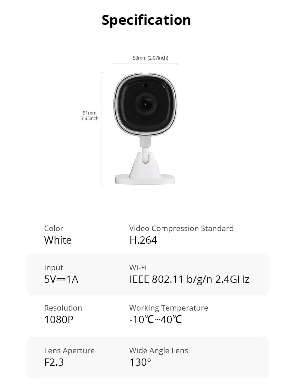 Sonoff S-CAM wifi namų apsaugos kamera 1080P
