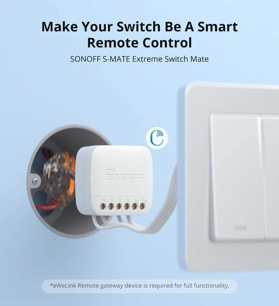 Išmanusis jungiklis Wi-Fi Sonoff S-MATE2