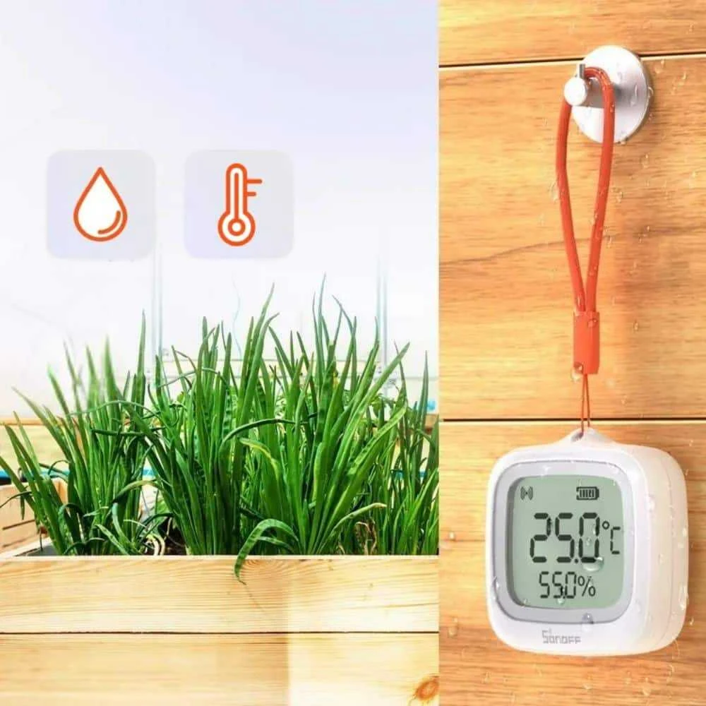 Sonoff SNZB-02WD Zigbee 3.0 temperatūros ir drėgmės belaidis sensorius IP65