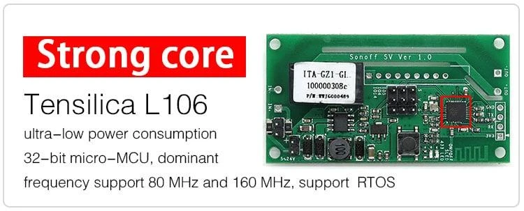 Sonoff SV žemos įtampos relė su WiFi - 5-24VDC 240W