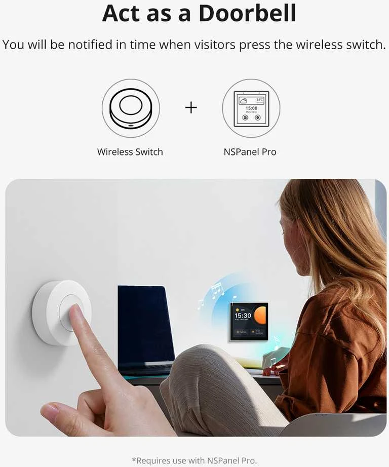 Sonoff SNZB-01P Zigbee 3.0 belaidis mygtukas