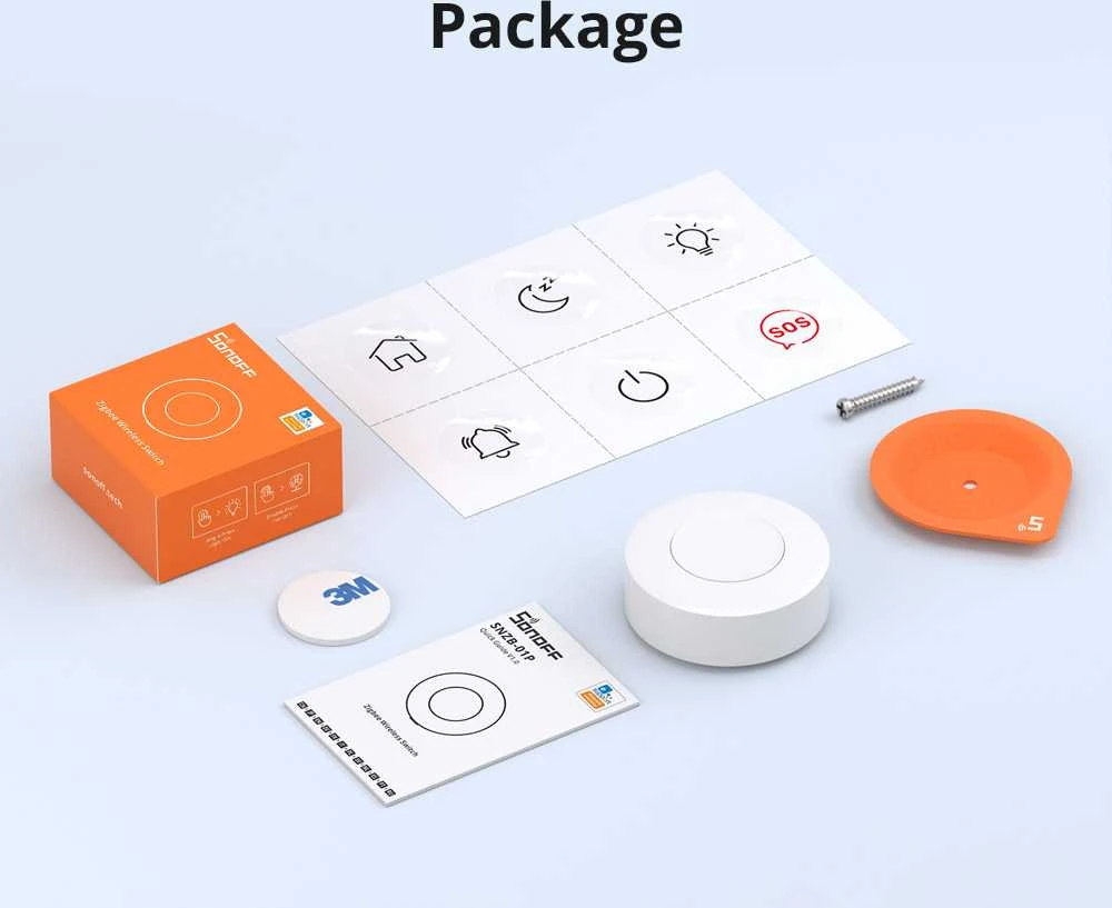 Sonoff SNZB-01P Zigbee 3.0 belaidis mygtukas