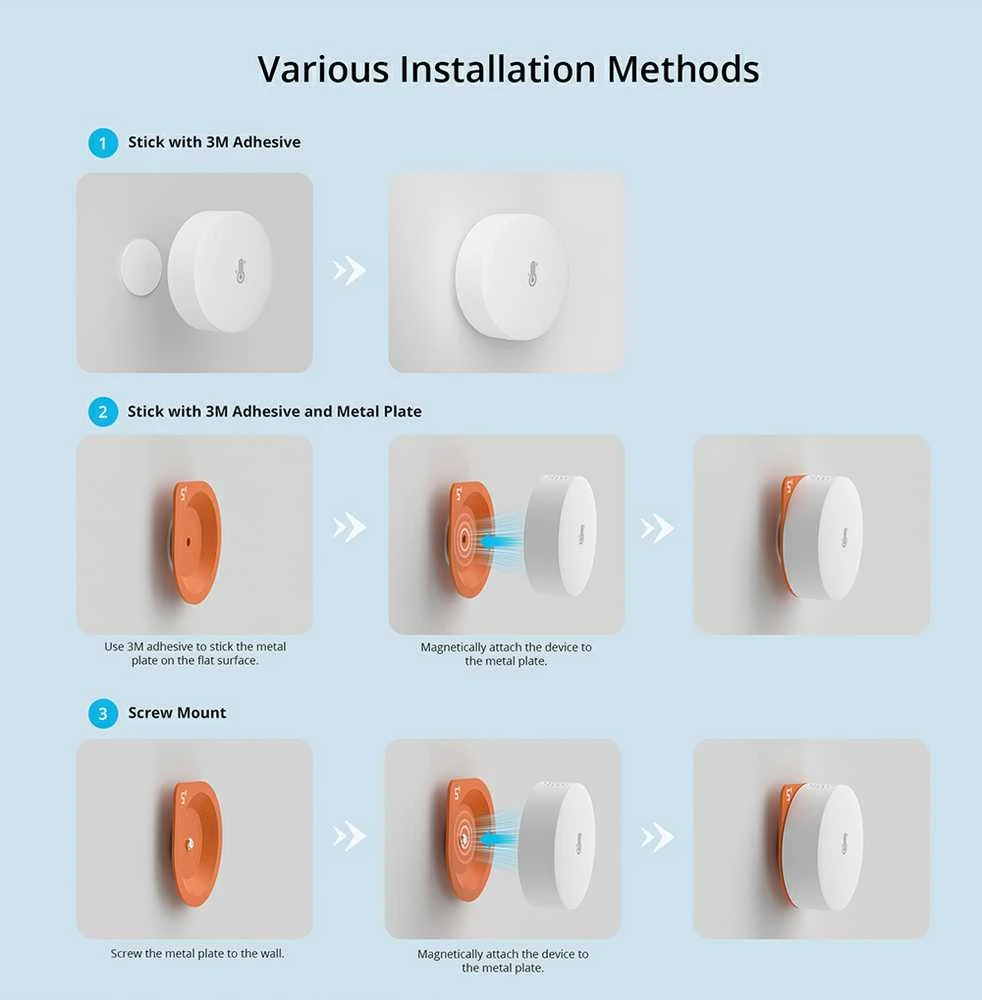 Sonoff SNZB-02P Zigbee 3.0 temperatūros ir drėgmės sensorius