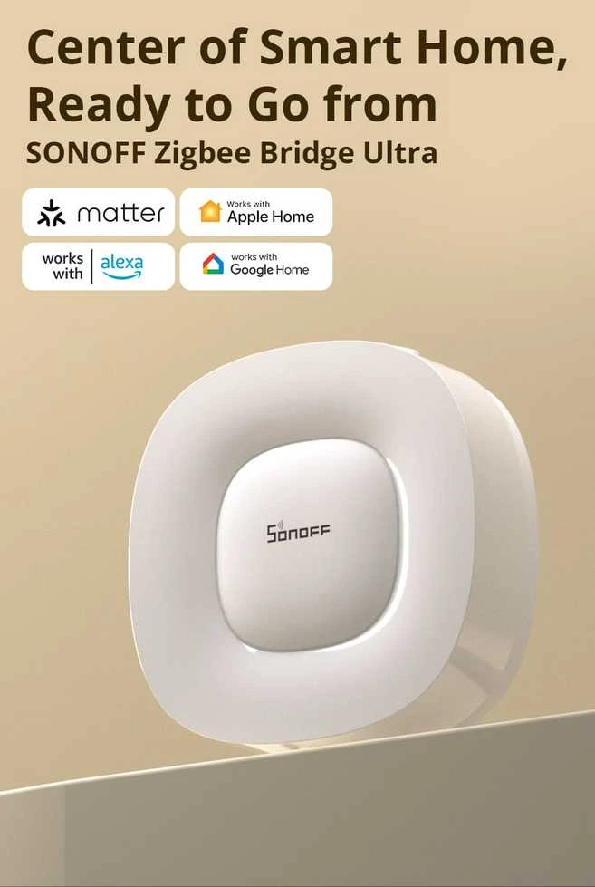 SONOFF Zigbee Bridge Ultra Wifi, Zigbee, LAN centralė