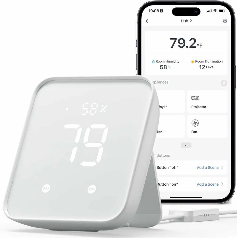 Matter Smart nuotolinio valdymo pultas SwitchBot Hub 2 WiFi HomeKit BLE IR