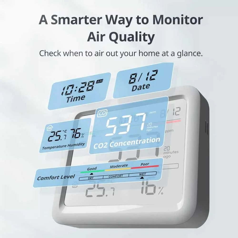 „SwitchBot Meter Pro“ CO2 termometras ir higrometras