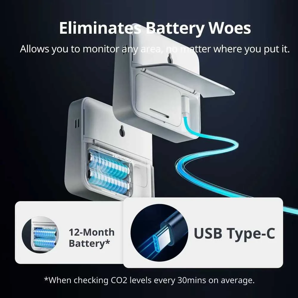 „SwitchBot Meter Pro“ CO2 termometras ir higrometras