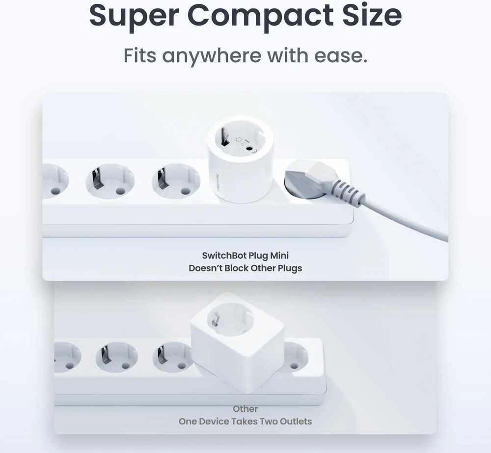 SwitchBot Plug Mini išmanusis kištukas 16A Matter