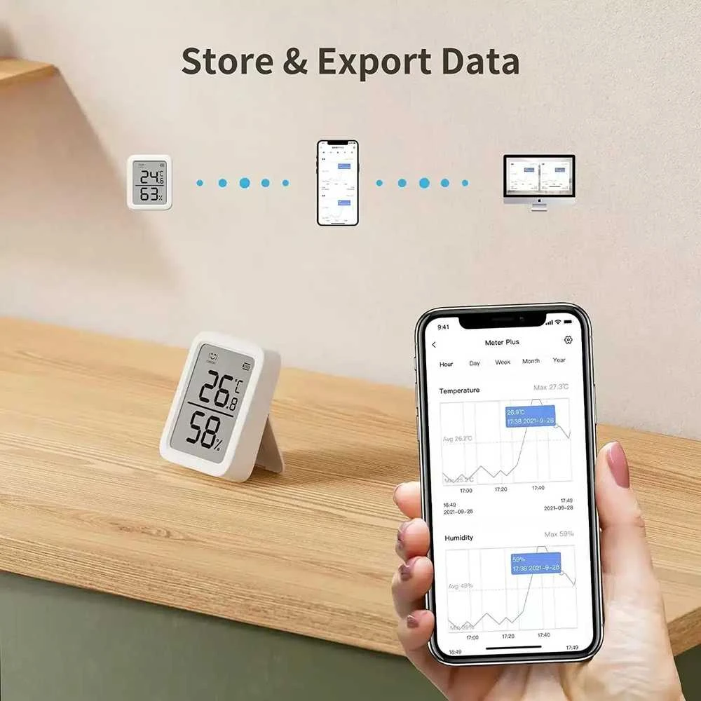 SwitchBot termometras ir higrometras Plus