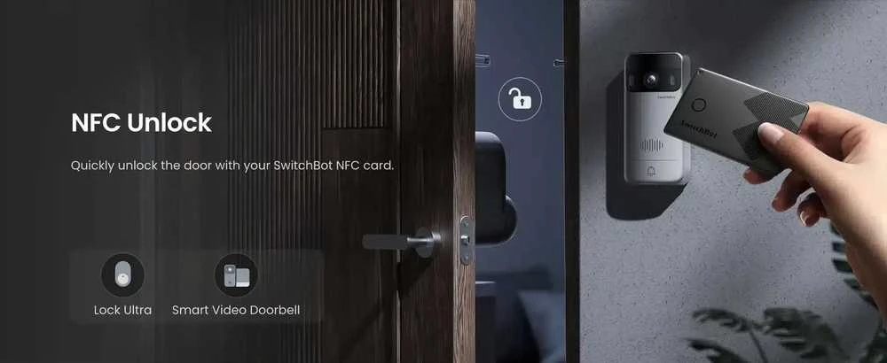 SwitchBot Video Doorbell – 2K vaizdo skambutis su vidaus monitoriumi ir spynos valdymu
