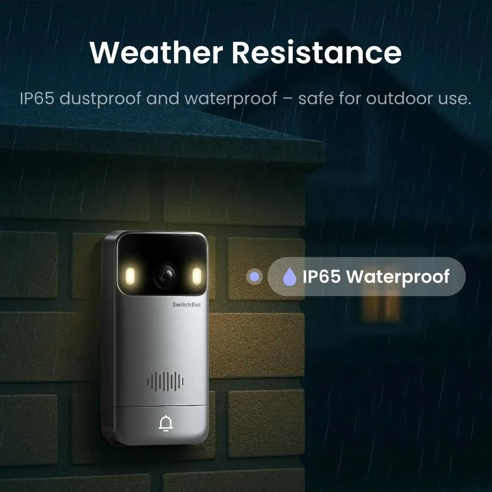 SwitchBot Video Doorbell – 2K vaizdo skambutis su vidaus monitoriumi ir spynos valdymu