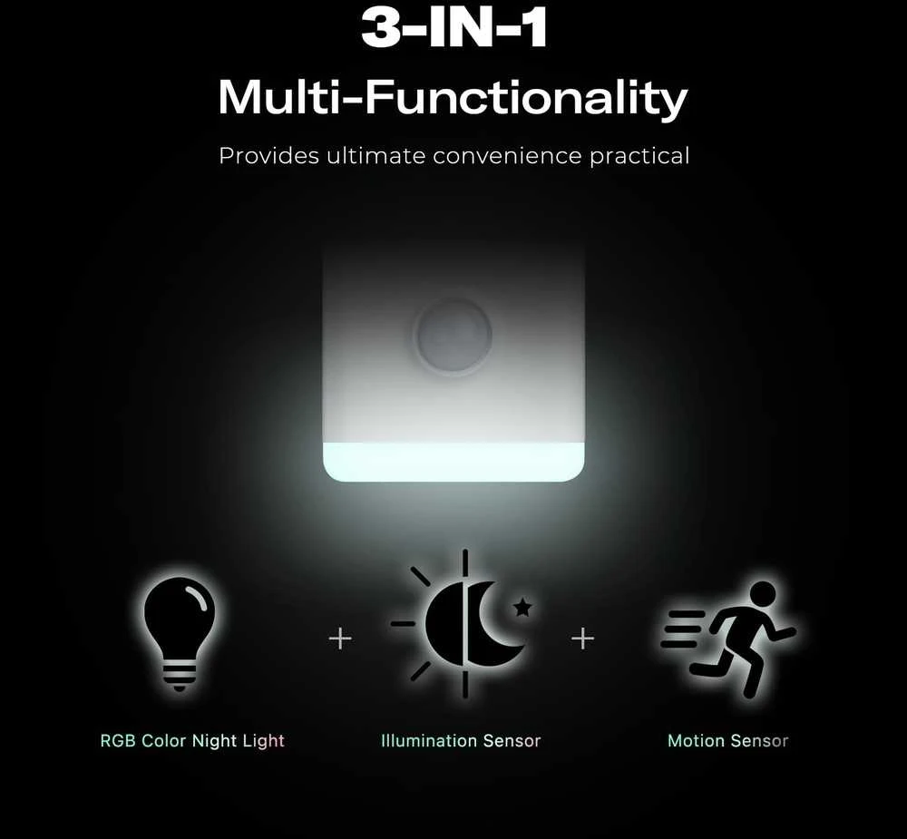 Planet Thirdreality Wi-Fi Matter išmanioji naktinė RGB lemputė 3 in 1