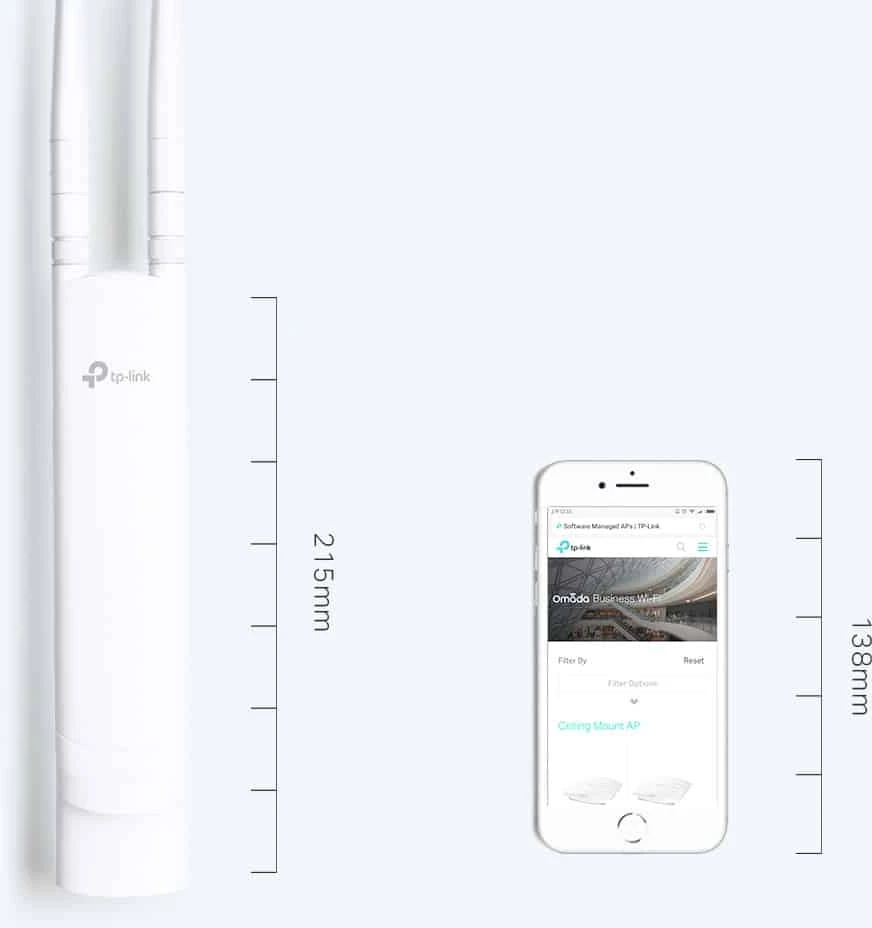 Maršrutizatorius TP-Link Omada AC1200 Wireless MU-MIMO Gigabit Indoor/Outdoor Prieigos taškas