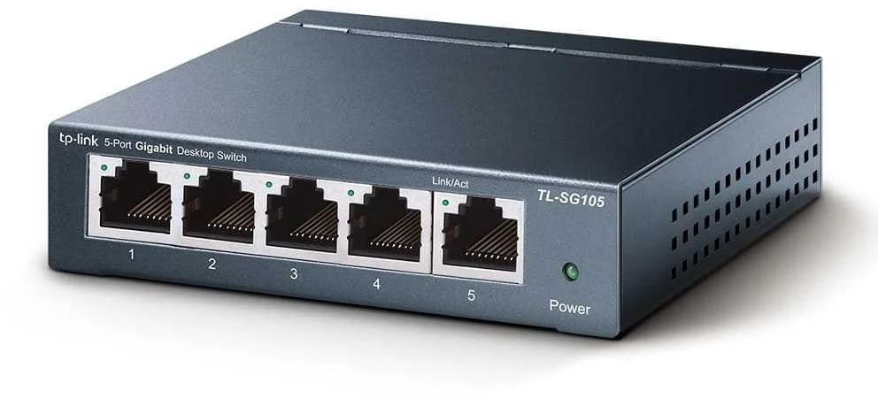 Šakotuvas Komutatorius TP-LINK, 5-port, metalinis korpusas, juodas / TL-SG105
