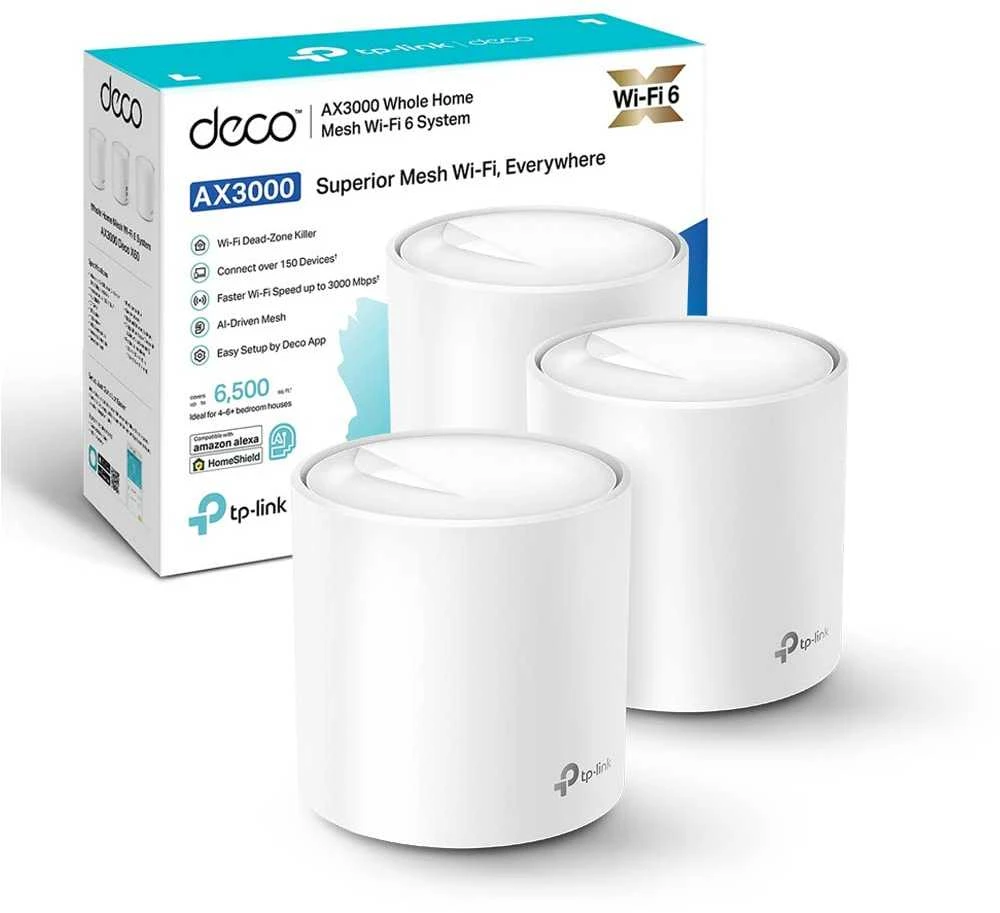Maršrutizatorius TP-LINK Deco X50 (3 vnt.) AX3000, Baltos spalvos