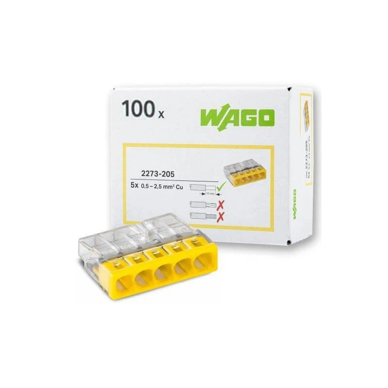 Jungtis 5x0.5-2.5mm geltona WAGO
