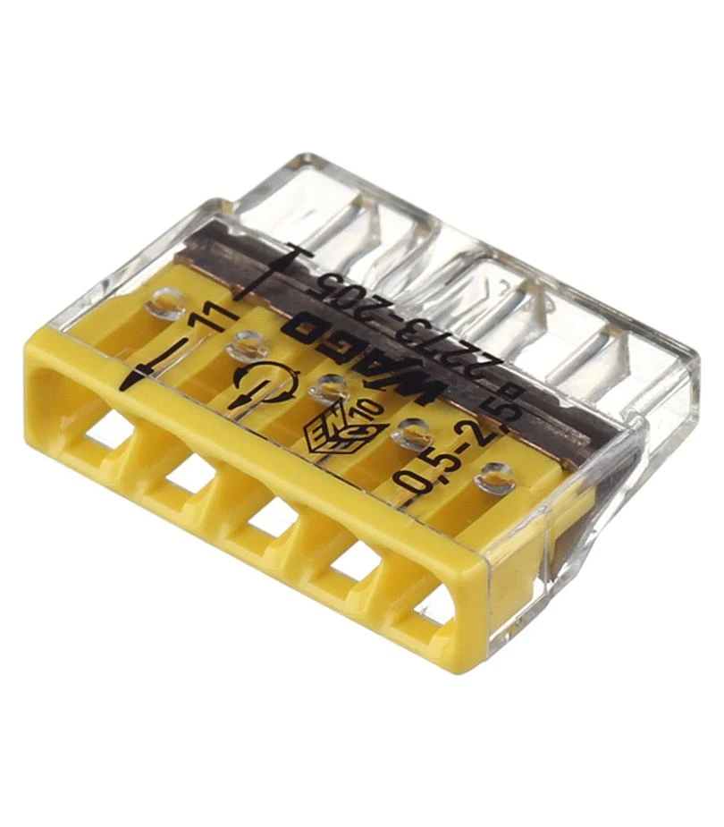 Jungtis 5x0.5-2.5mm geltona WAGO