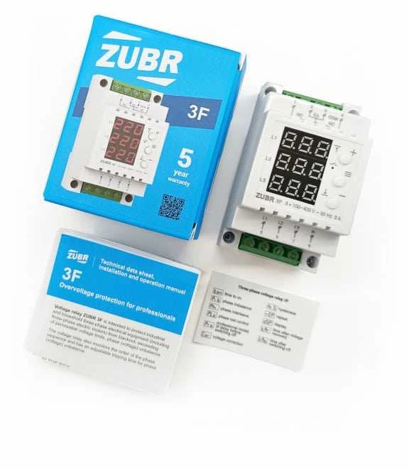 ZUBR 3F 3 fazių apsaugos relė