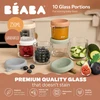 BEABA 10 VNT. STIKLINIŲ INDELIŲ RINKINYS (250 ML), NATURAL COLOURS