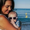 BEABA AKINIAI NUO SAULĖS KŪDIKIUI, 0-9 MĖN, BABY HEART LILACC